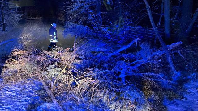 #EinsatzFFW 2 🚒🚨 04.01.2026 ⏰ 06:08 Uhr | 📟 TH K DRZF, Ast droht zu fallen